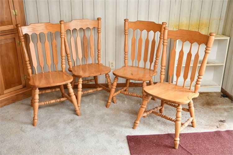 Four (4) Wooden Dining Chairs