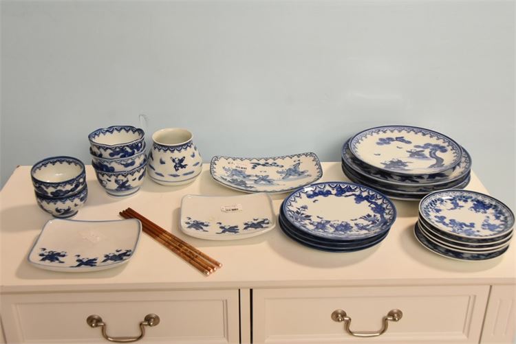 Group Blue and White Dishes