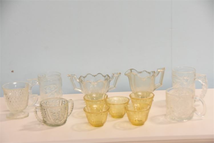 Group Vintage Glass Mugs