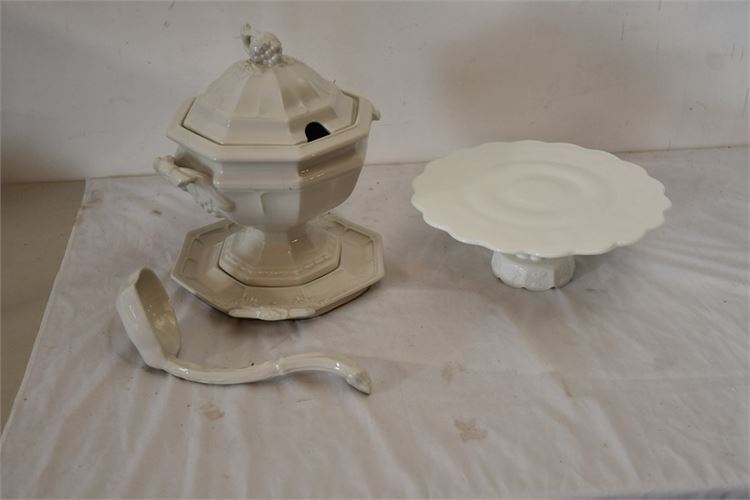 Lidded Tureen and Cake Plate