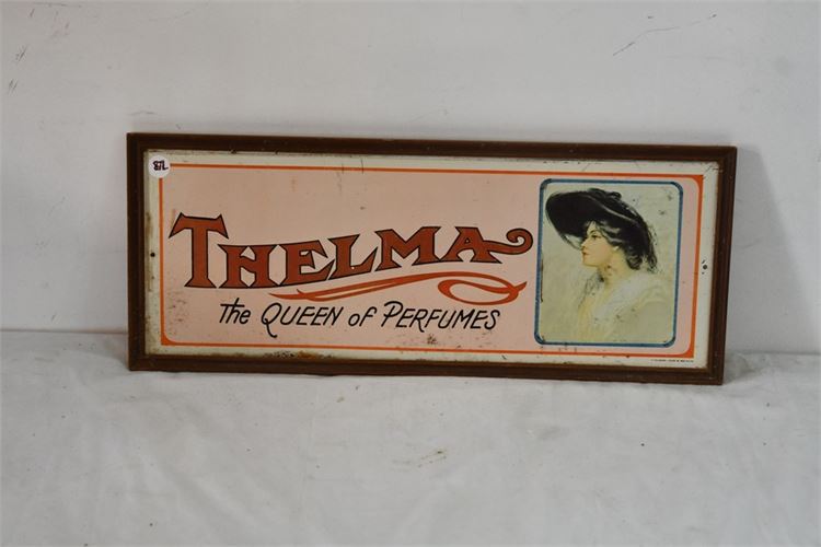 Thelma Queen Of Perfumes Tin Sign