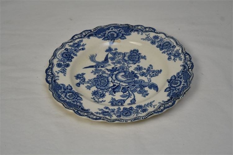 Vintage English Blue and White Plate