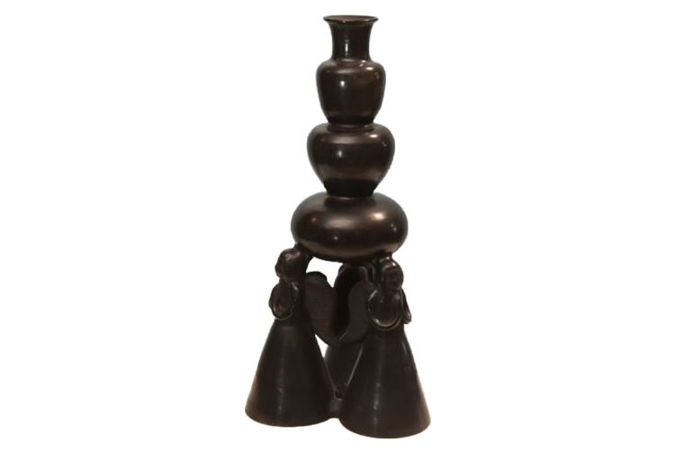 Black Figural Vase