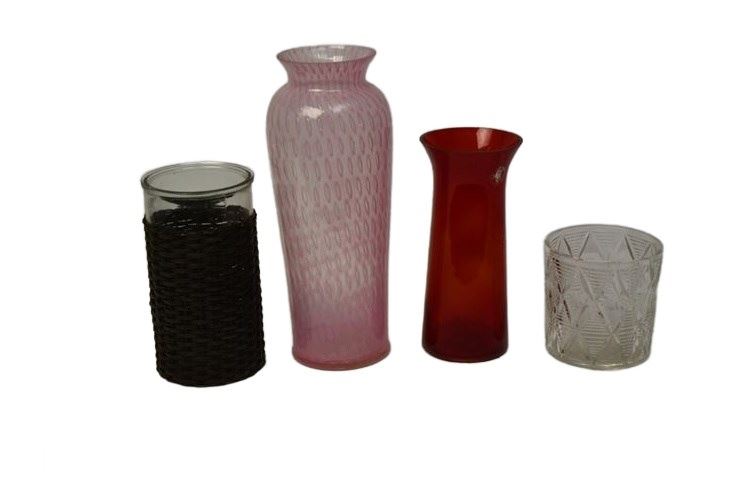 Four (4) Glass Vases