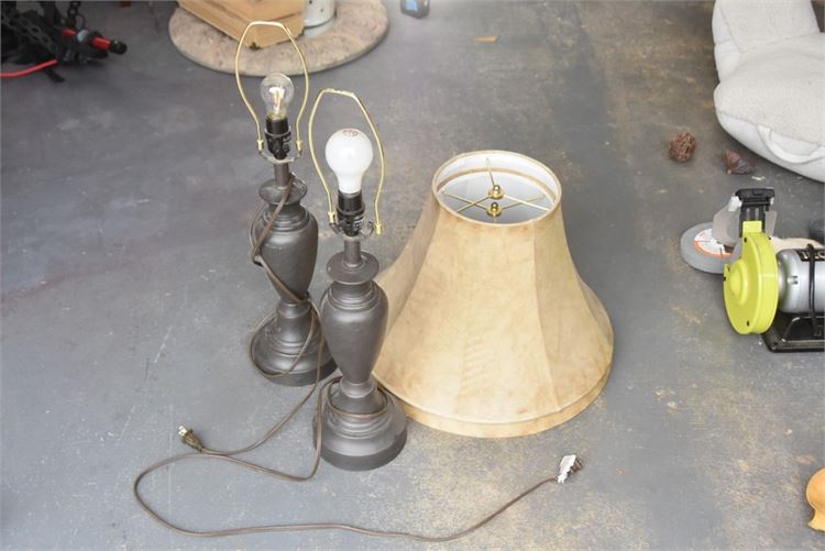 Pair Table Lamps with Shades