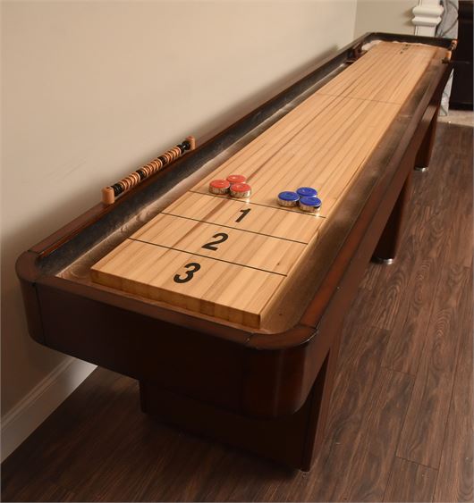 Shuffleboard Table With Accessories