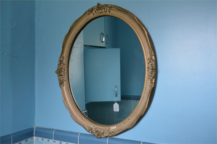 Vintage Painted and Gilt Wall Mirror