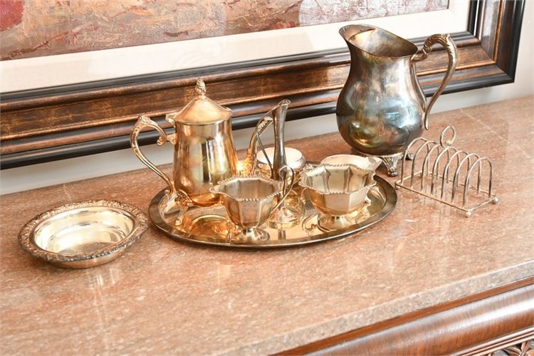 Group Silver Plated Table Top Objects