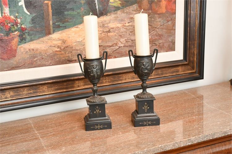 Pair Traditional Style Candle Holders