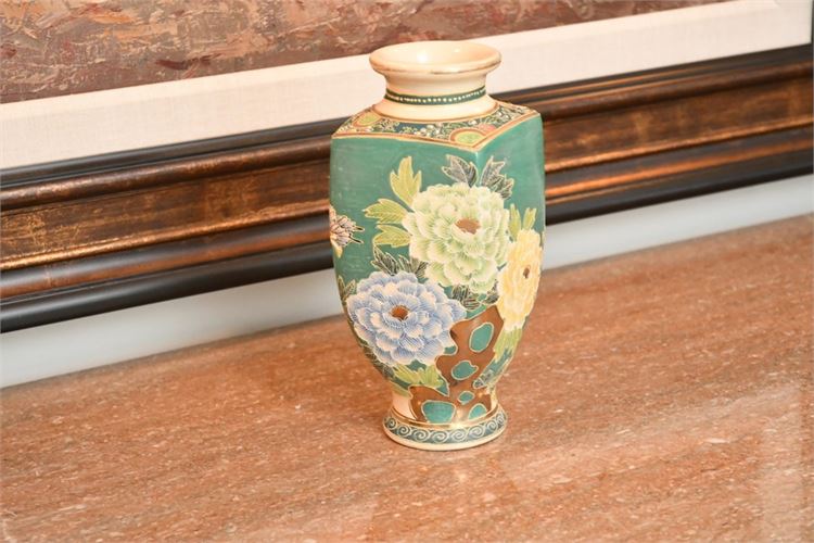Asian Floral Pattern Vase