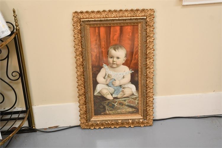 Framed Portriat Of Young Girl