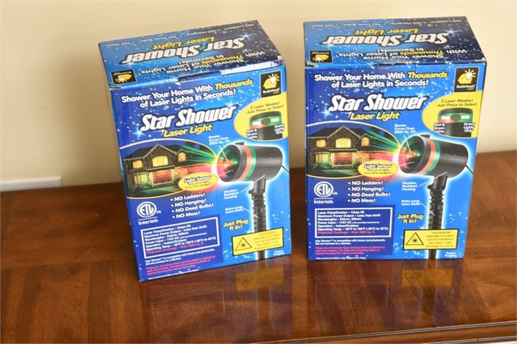 Two (2) Star Shower Laser Light with Light Sensor by BulbHead