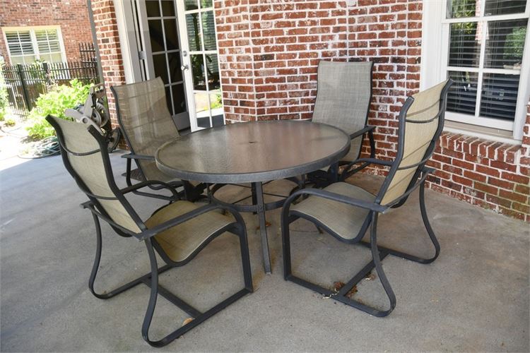 Outdoor Dining Table and Four (4) Chairs