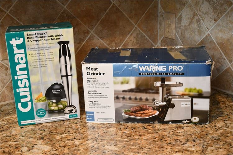 Waring Pro Meat Grinder and Cuisinart Smart Stick