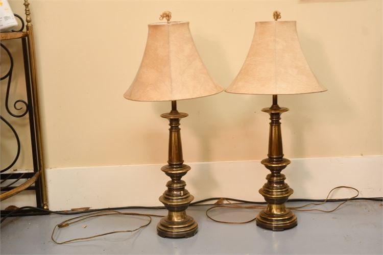 Pair Table Lamps With Shades