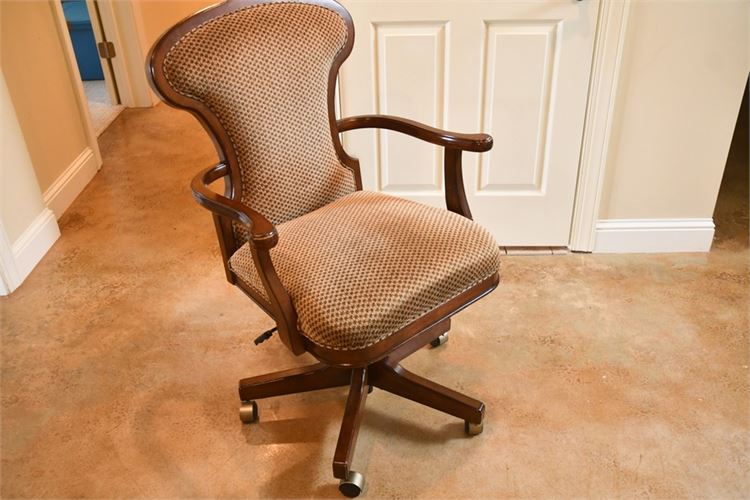 Bombay Company Mahogany Desk Chair with Hour Glass Shaped Back
