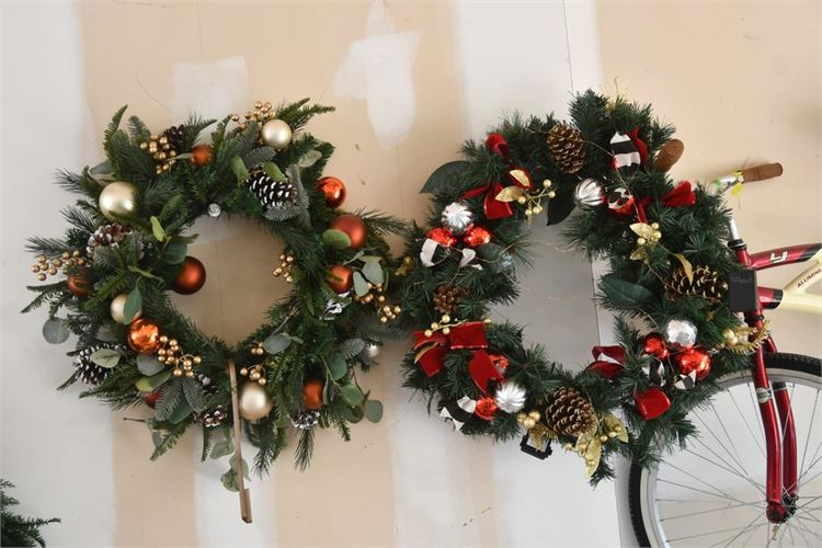 Two (2) Christmas Wreaths