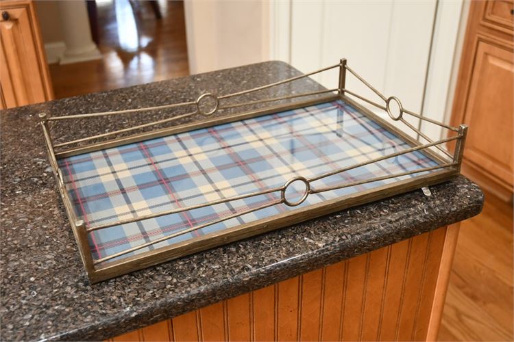 Plaid Patten Contemporary Serving Tray