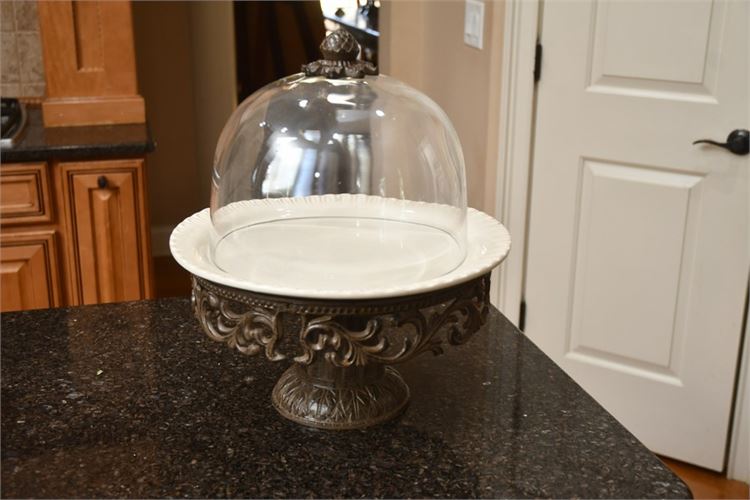 Glass Domed Cake Pedestal
