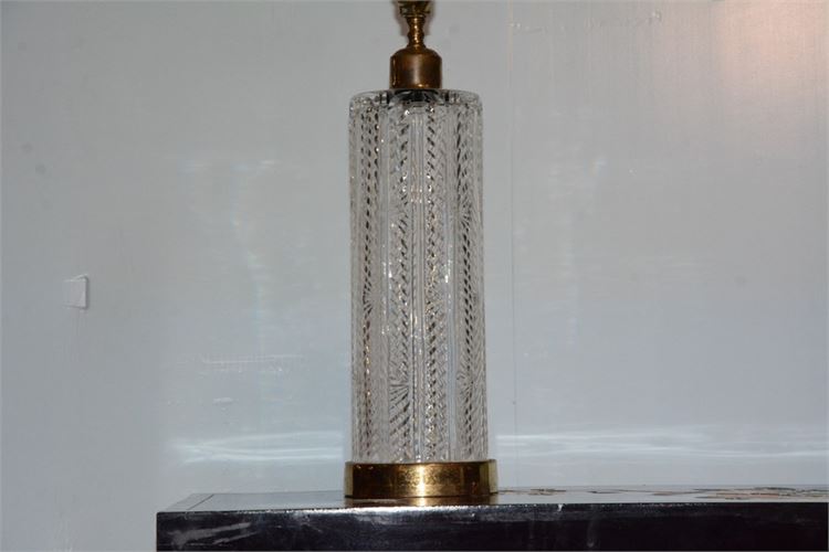 Vintage Waterford Crystal Herringbone Table Lamp