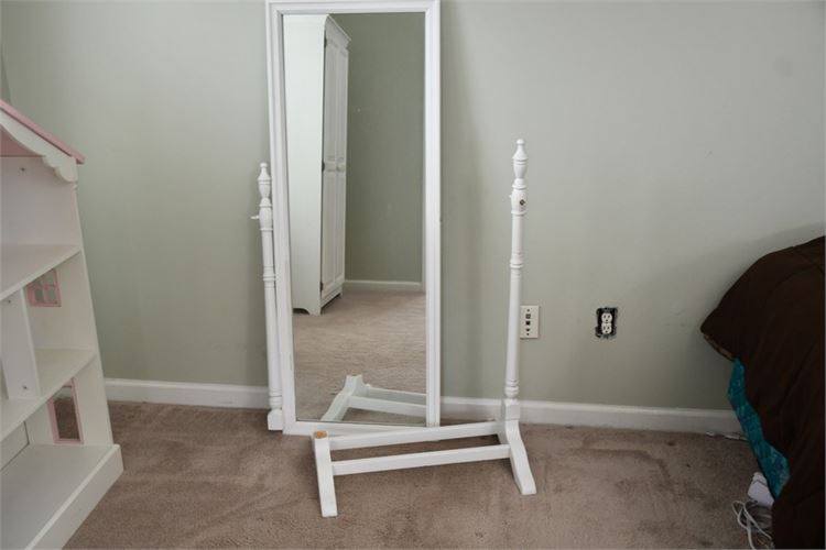 White Painted Dressing Mirror