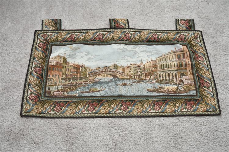 Venice Grand Canal Bridge Scenery Italian Tapestry