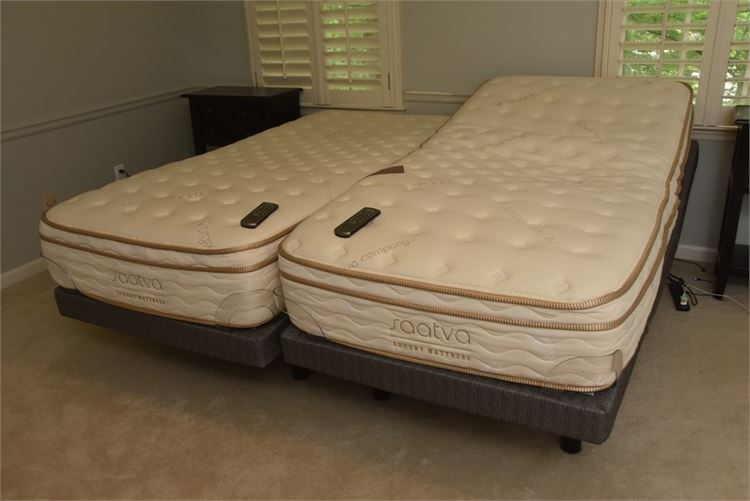 Two (2) Twin Sized SAATVA Massage Beds