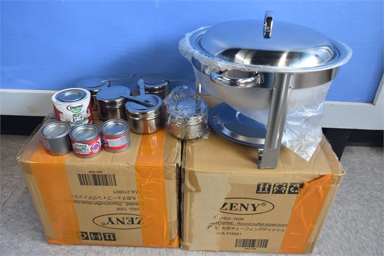Three (3) Round Buffet Stoves and Fuel