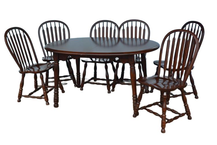 Extending Dinning Table and Six Chairs