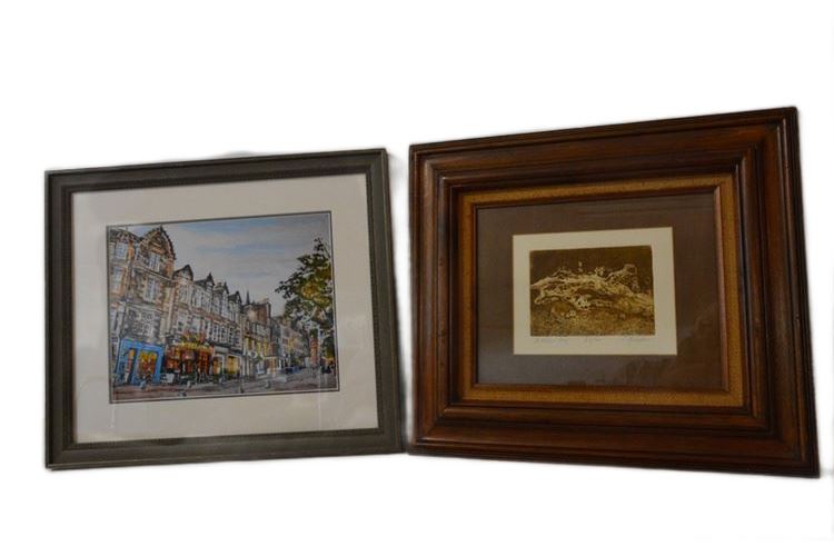 Two (2) Framed Prints One Pencil Signed and Numbered