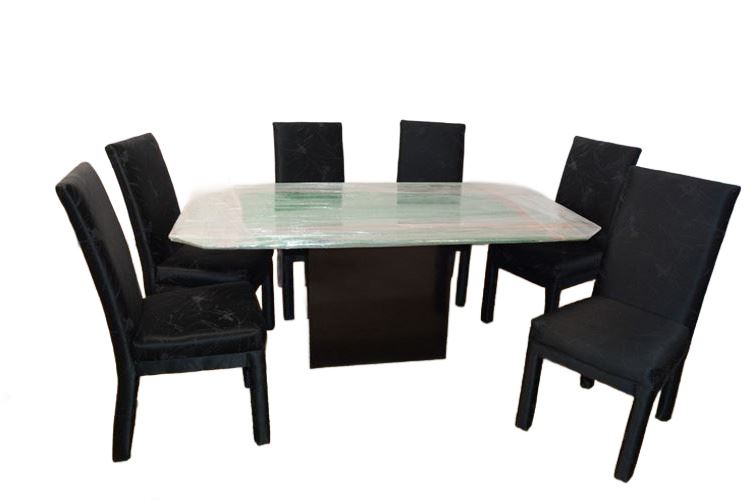 Glass Top Dinning Table and Six Chairs