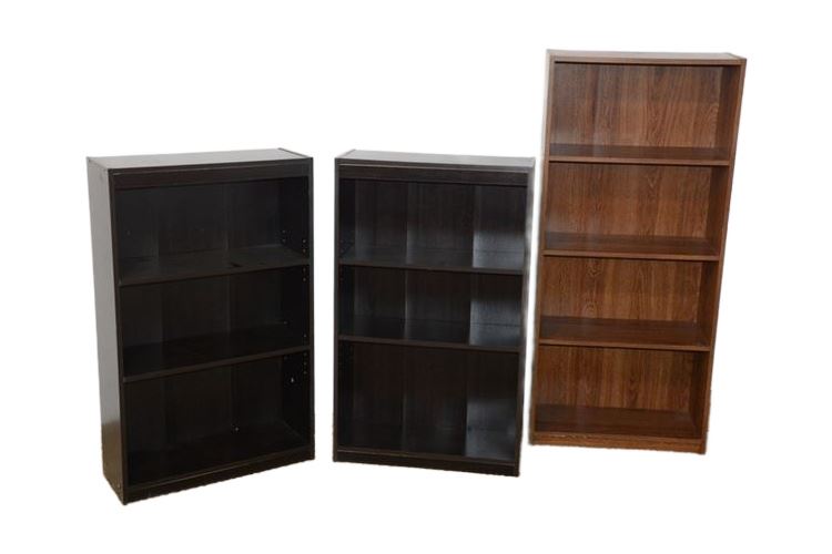 Three Decorative Book Shelves