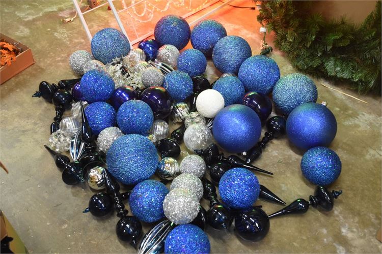 Group Blue and Silver Ornaments