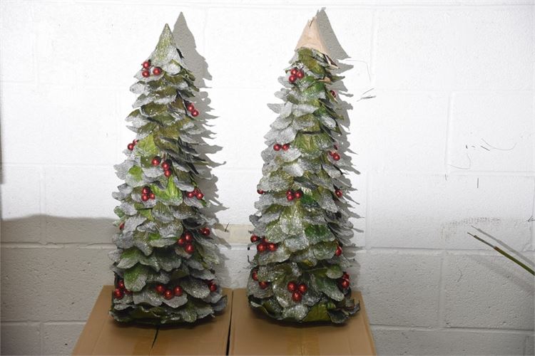 Seven (7) Decorative Christmas Trees