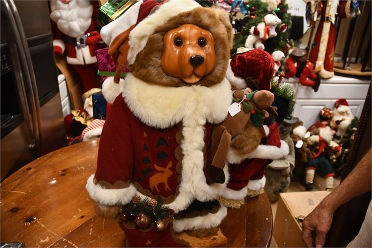 Grandeur Noel Christmas Collector's 31" WOODLAND SCULPTURED BEAR w/Box
