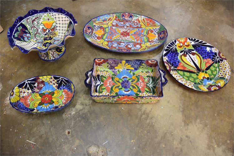 Group Mexican Pottery Dishes