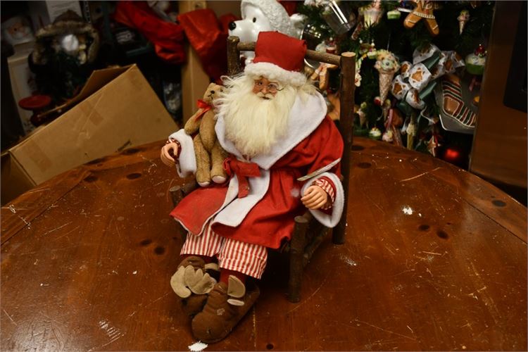 Sitting Santa Claus Figure