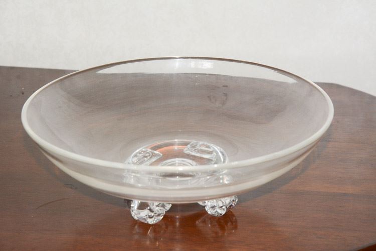 Vintage STEUBEN Footed Crystal Bowl
