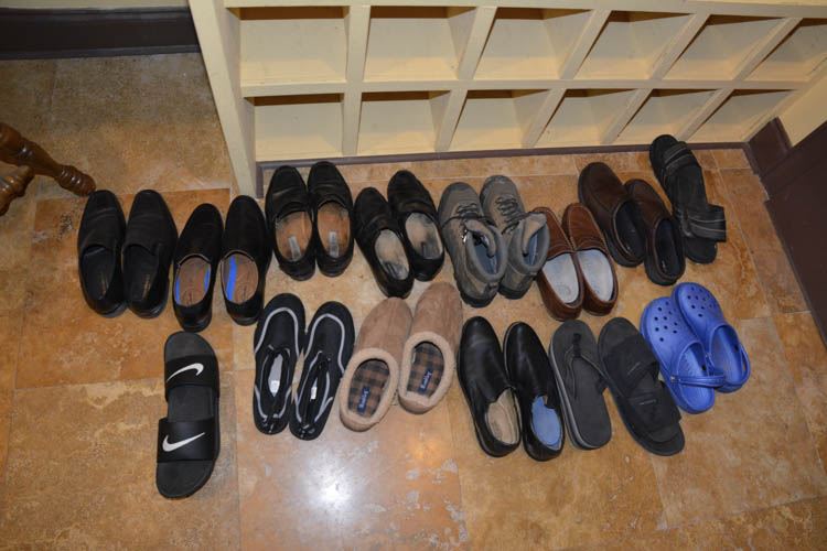 Slippers and Shoes average size 10.5 mens
