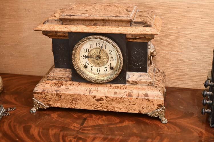 Antique Seth Thomas faux Marble Mantle Clock
