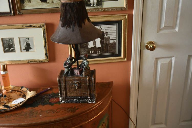 Decorative Lamp with Monkey Motif