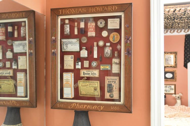 Collection Vintage Framed Pharmaceutical Items