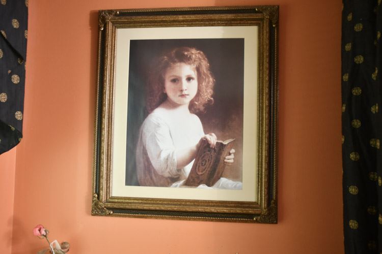 Vintage Framed Print of Young Girl