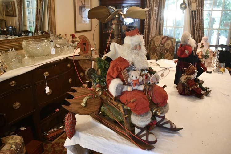 Brian Kidwell Vintage Santa Clause Seated on Sleigh