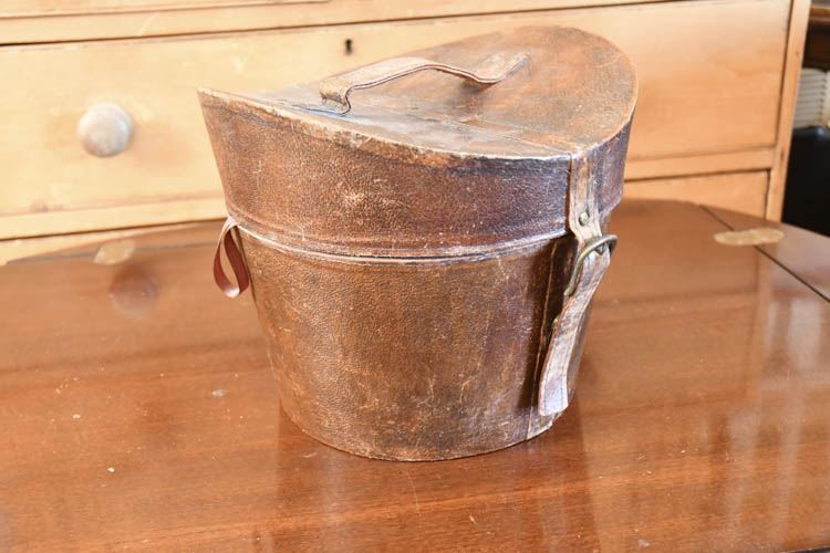Vintage Leather Hat Box