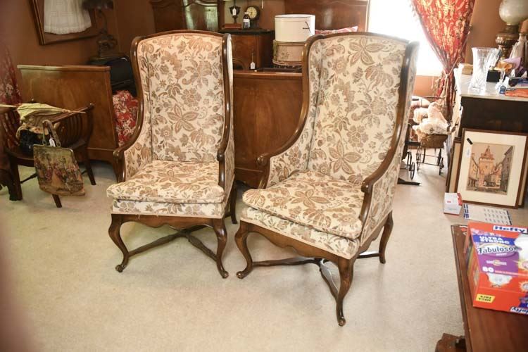 Pair Vintage Fireside Chairs