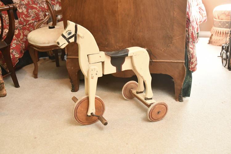 Vintage Wooden Pull / Ride on Horse