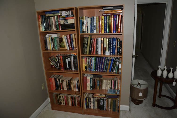 Two Standing Bookcases with Books