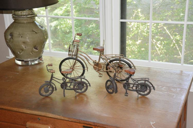 Three (3) Miniature Bicycle Models