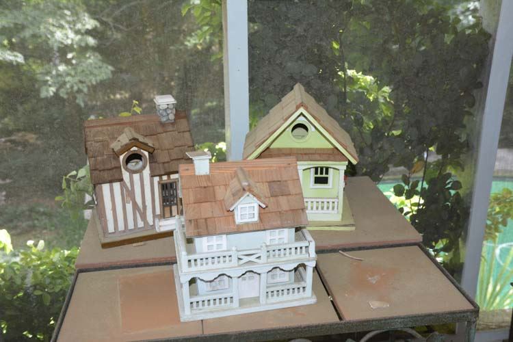 Three (3) Decorative Bird Houses